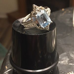 Beautiful Art Deco Cluster Ring marked .925 KGK